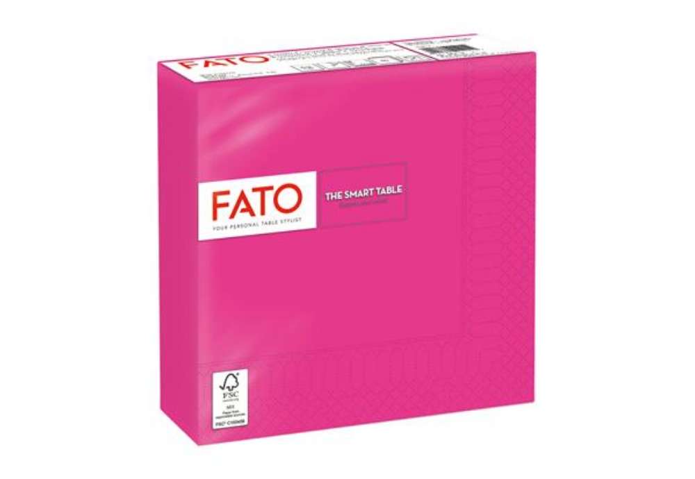 Immagine di Tovagliolo - carta - 33 x 33 cm - 2 veli - fucsia - Fato - conf. 50 pezzi