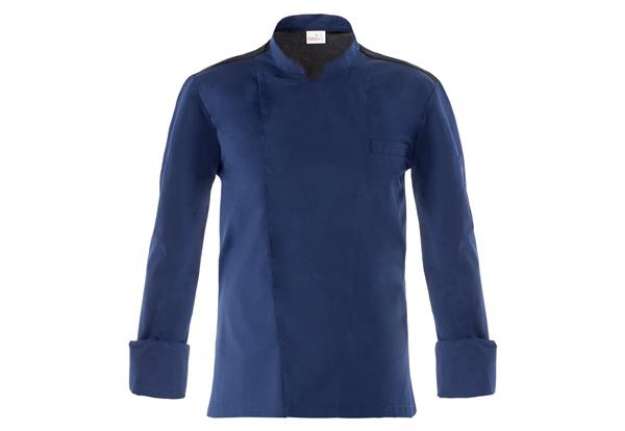 Immagine di Giacca cuoco Raul - da uomo - manica lunga - taglia M - blu - Giblor's