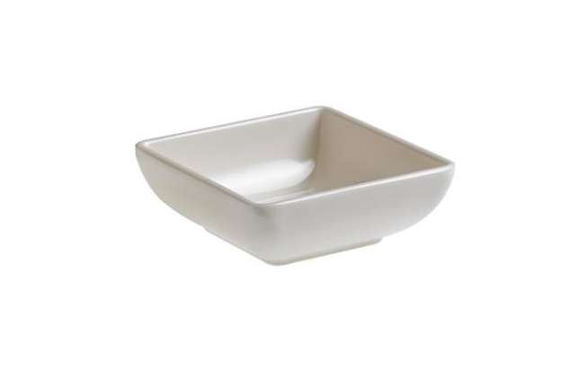 Immagine di Ciotolina quadrata fingerfood - 7,5 x 7,5 x 2,7 cm - melamina - bianco - Leone