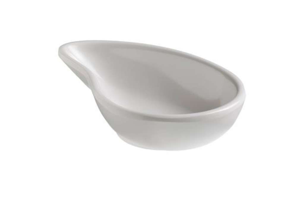 Immagine di Ciotola a goccia fingerfood - 10 x 6,5 x 2,4 cm - melamina - bianco - Leone