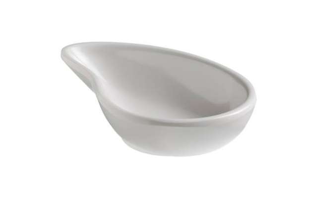 Immagine di Ciotola a goccia fingerfood - 10 x 6,5 x 2,4 cm - melamina - bianco - Leone