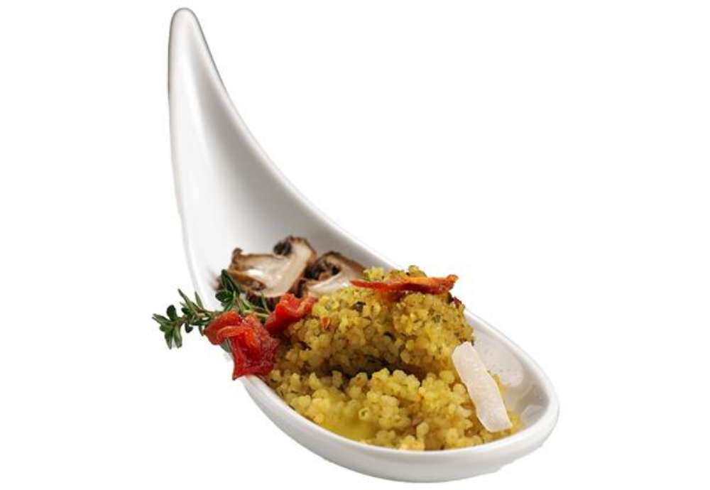 Immagine di Ciotola a cucchiaio fingerfood - 14,5 x 4,5 x 1,5 cm - melamina - bianco - Leone