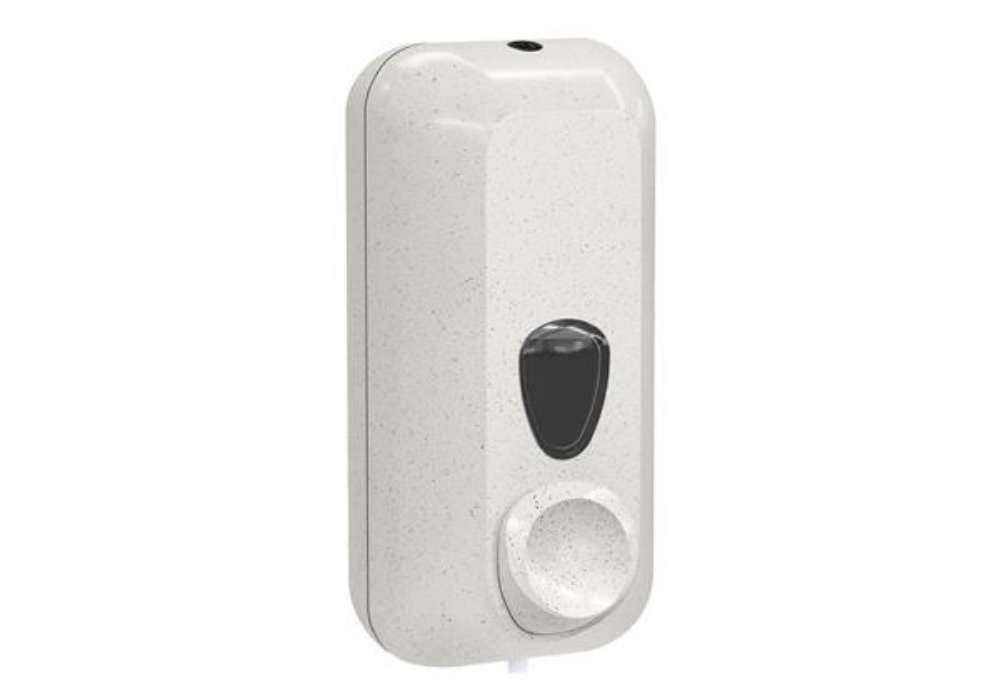 Immagine di Dispenser sapone Woodplastic - murale - capacità 0,55 L - bianco - Mar Plast
