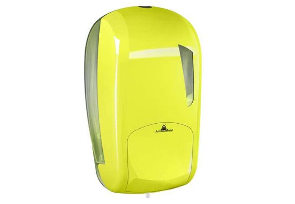 Immagine di Dispenser sapone Skin - murale - capacità 1 L - giallo fluo - Mar Plast