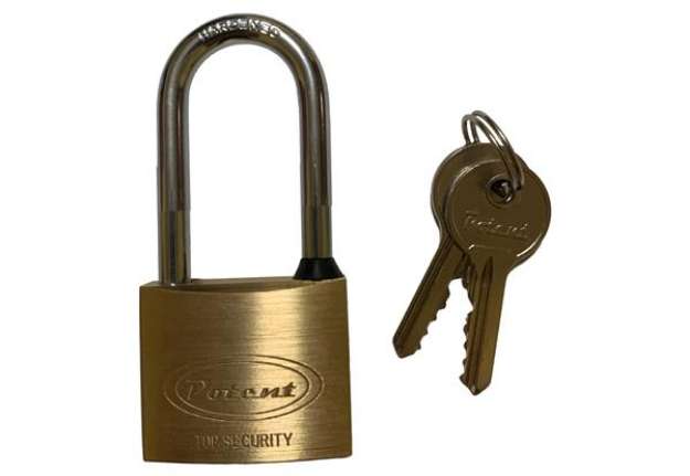 Immagine di Lucchetto ad arco lungo - 30 mm - acciaio cromato - Metalplus