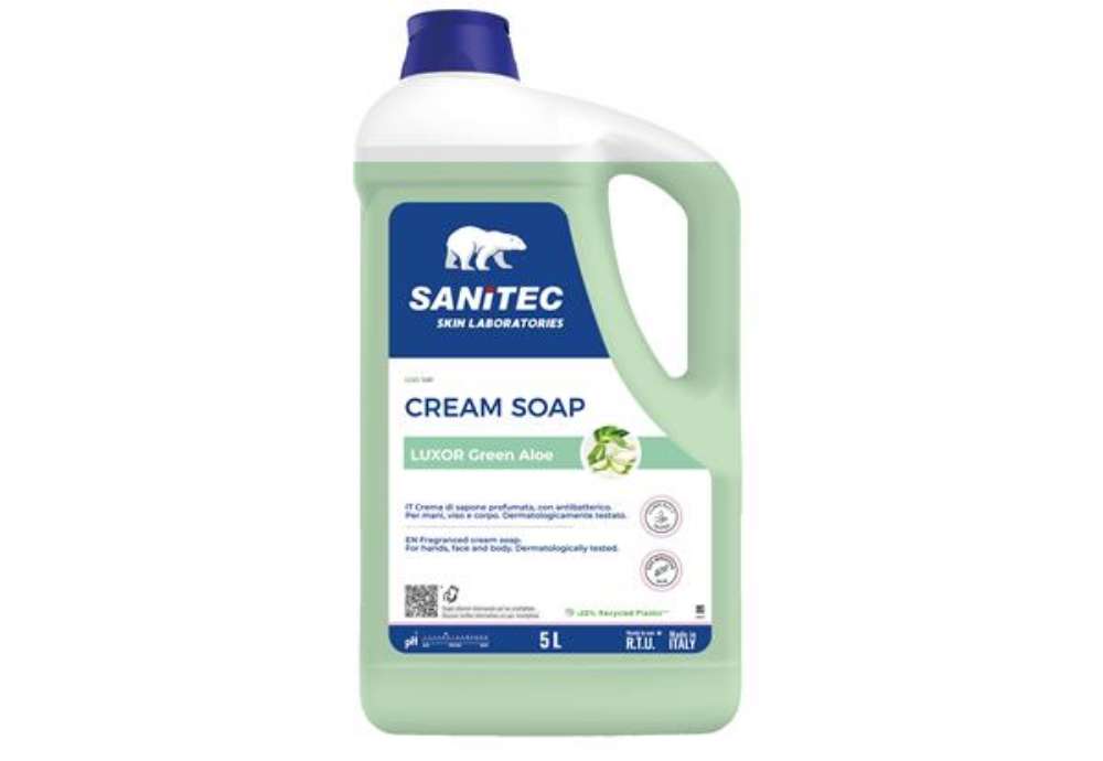 Immagine di Crema di sapone Luxor Green - tanica 5 L - aloe verde - Sanitec