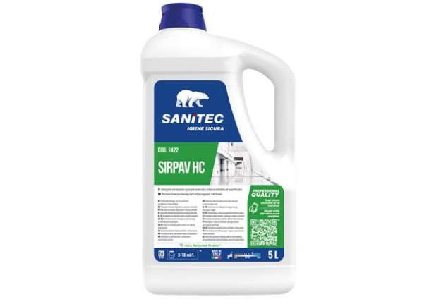 Immagine di Detergente a schiuma per pavimenti - Sirpav HC - base ammoniaca - 5 L - Sanitec