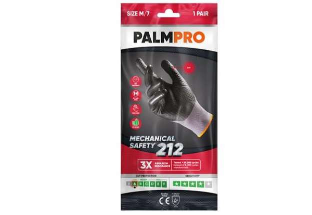 Immagine di Guanti mechanical Safety Palmpro 212 - taglia XXL - grigio/nero - Icoguanti
