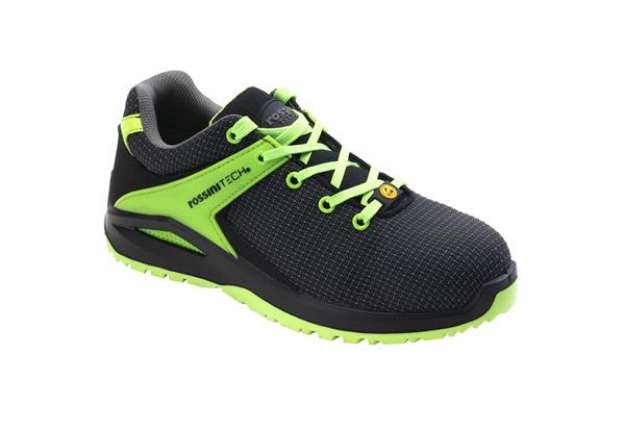 Immagine di Calzatura di sicurezza Saslong Green - S1P - numero 43 - nero/verde fluo - Rossini