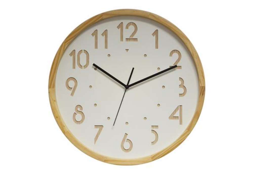 Immagine di Orologio da parete Oslo - diametro 41 cm - legno/bianco - Cep