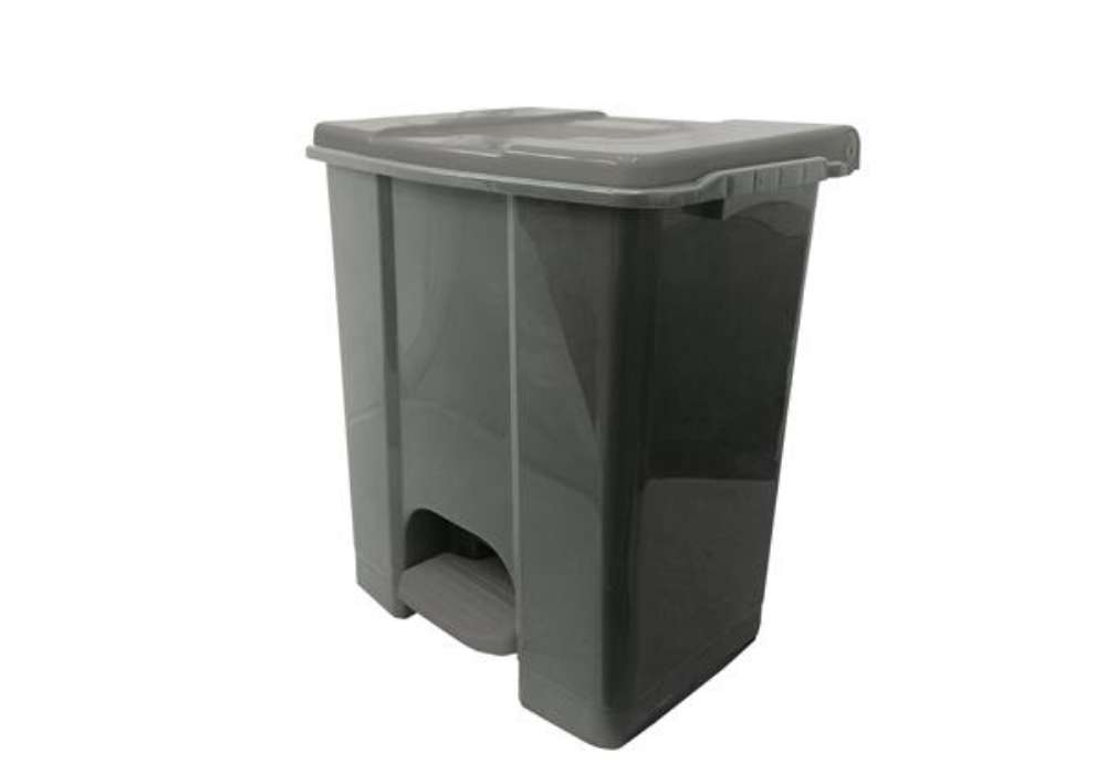 Immagine di Contenitore mobile Ecoconti - a pedale - 60 L - plastica riciclata - grigio - Medial