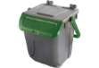 Immagine di Contenitore portarifiuti Ecology - con sportello e maniglione - 25 L - grigio/verde - Mobil Plastic