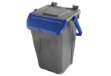 Immagine di Contenitore portarifiuti Ecology - con sportello e maniglione - 35 L - grigio/blu - Mobil Plastic