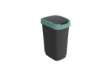 Immagine di Pattumiera con coperchio basculante - 25 L - 33,3 x 25,2 x 47,6 cm - PPL - nero/verde scuro - Rotho