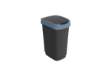 Immagine di Pattumiera con coperchio basculante - 25 L - 33,3 x 25,2 x 47,6 cm - PPL - nero/blu - Rotho