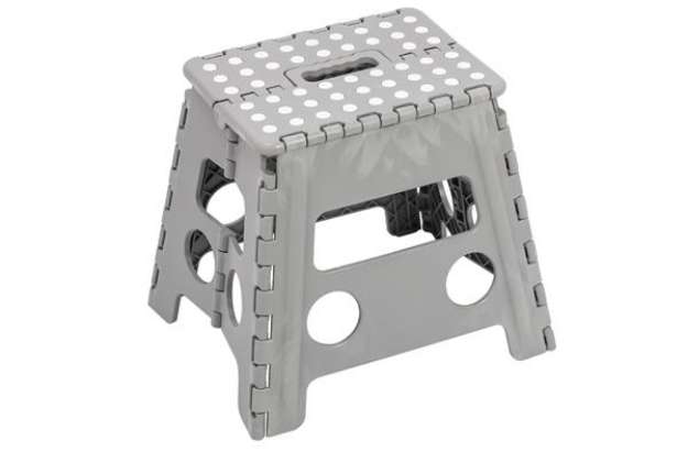 Immagine di Sgabello alto Clic Clac - 30 x 22 x 32 cm - grigio - King Collection