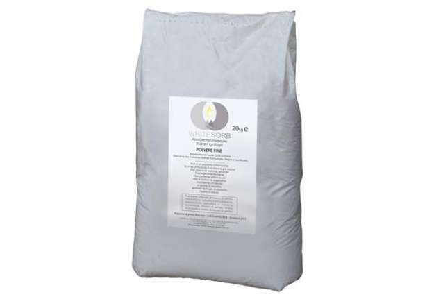 Immagine di Granulare assorbente universale White Sorb - per oli e liquidi - 20 kg - Carvel