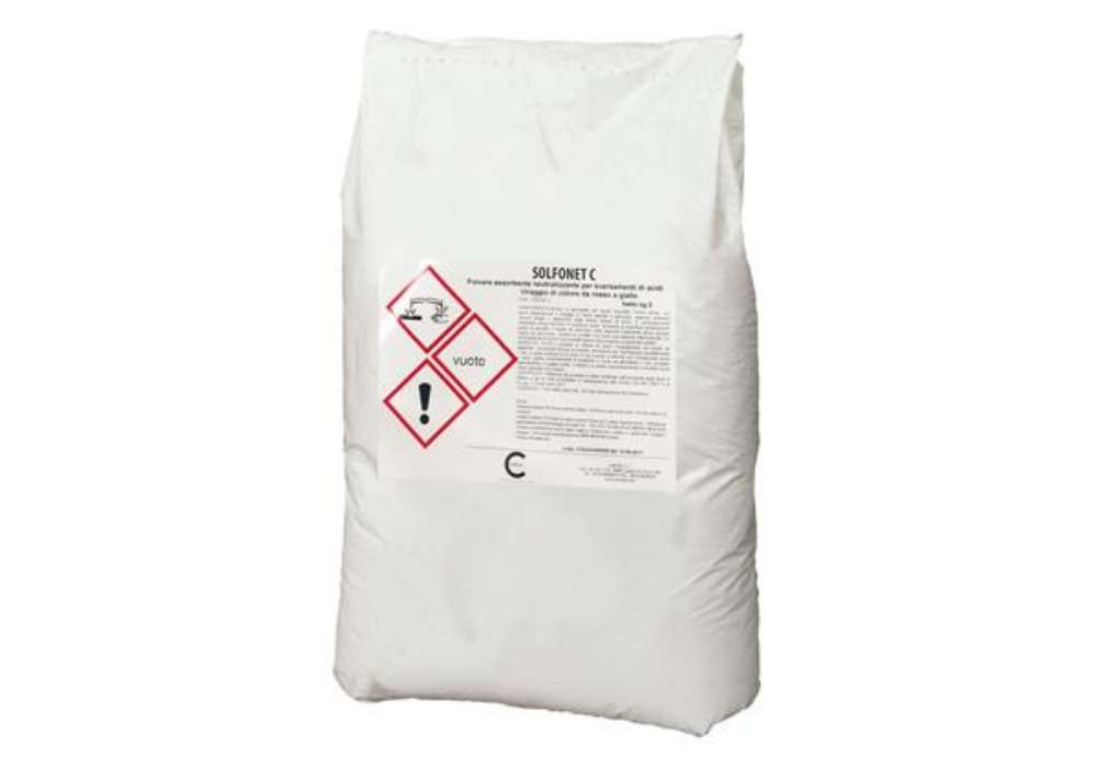 Immagine di Polvere assorbente Solfonet - per sversamenti acidi - 5 kg - Carvel