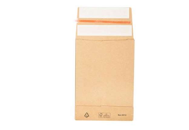 Immagine di Sacchetti a fondo quadro E-Green - C5 - 16,2 x 22,9 x 4 + 10 cm - carta kraft - avana - Bong Packagi