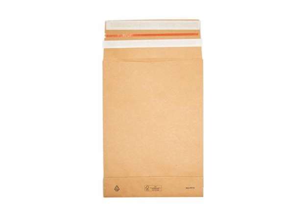 Immagine di Sacchetti a fondo quadro E-Green - C3 - 35 x 45 x 12 + 10 cm - carta kraft - avana - Bong Packaging