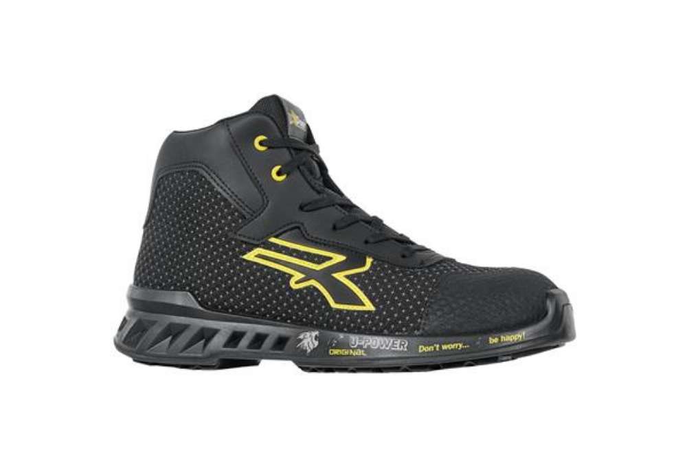 Immagine di Calzatura di sicurezza Joe - S3 SRC CI ESD RedLeve - numero 40 - nero/giallo - U-Power