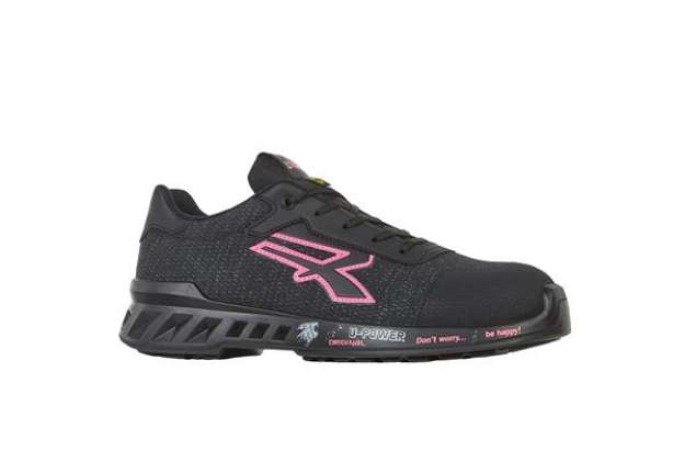 Immagine di Calzatura di sicurezza Michelle - S1P SRC ESD RedLeve - numero 38 - nero/rosa - U-Power