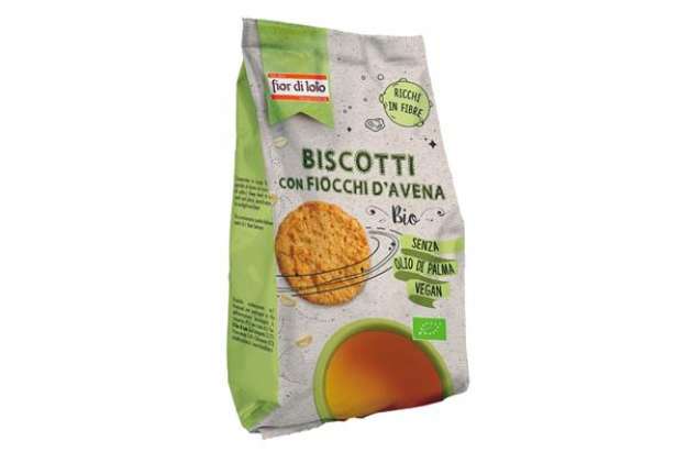 Immagine di Biscotti biologici - con fiocchi di avena - 350 gr - Fior Di Loto