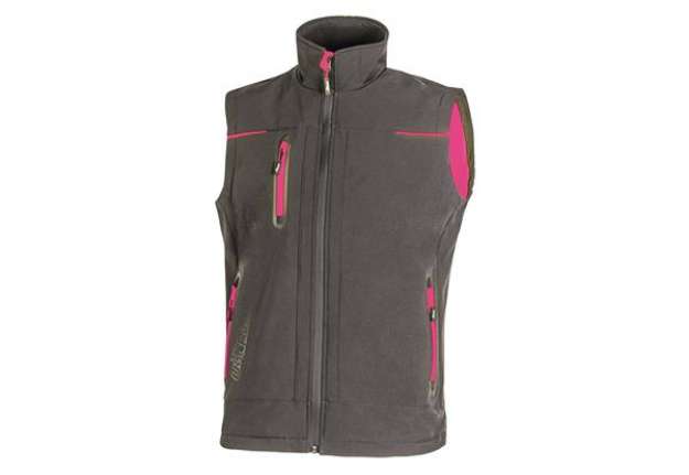 Immagine di Gilet donna Universe Lady - taglia M - grigio/fucsia - U-Power
