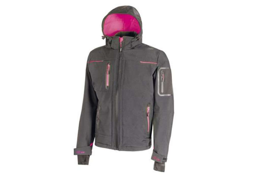 Immagine di Giacca Softshell donna Space Lady - taglia M - grigio/fucsia - U-Power