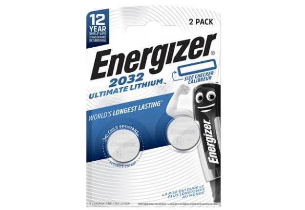 Immagine di Micropila CR2032 - 3V - a pastiglia - Ultimate Lithium - Energizer - blister 2 pezzi