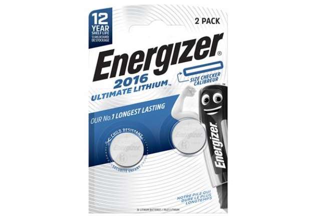 Immagine di Micropila CR2016 - 3V - a pastiglia - Ultimate Lithium - Energizer - blister 2 pezzi