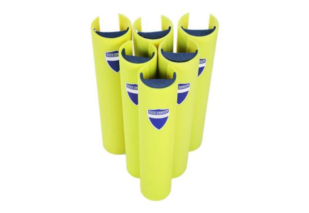 Immagine di Protezione per scaffalature - per montanti larghi 70-87 mm - H 60 cm - giallo fluo - Rack Armour