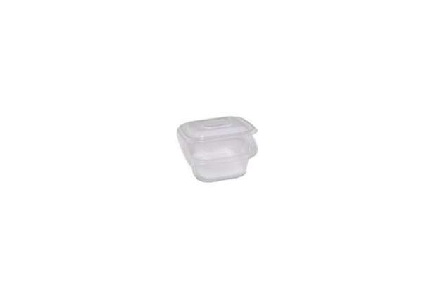Immagine di Contenitori in PP quadrati con coperchio incernierato Cuki Professional 120 mm x 120 mm x 55 mm - co