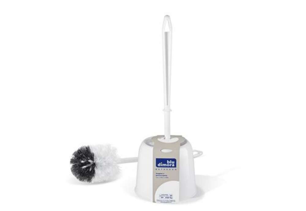 Immagine di Portascopino in plastica Fiore Blu dimora bianco 0088C