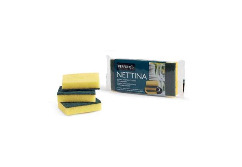 Immagine di Spugna sintetica abrasiva Nettina conf. 3 pz Perfetto misura classica 0245
