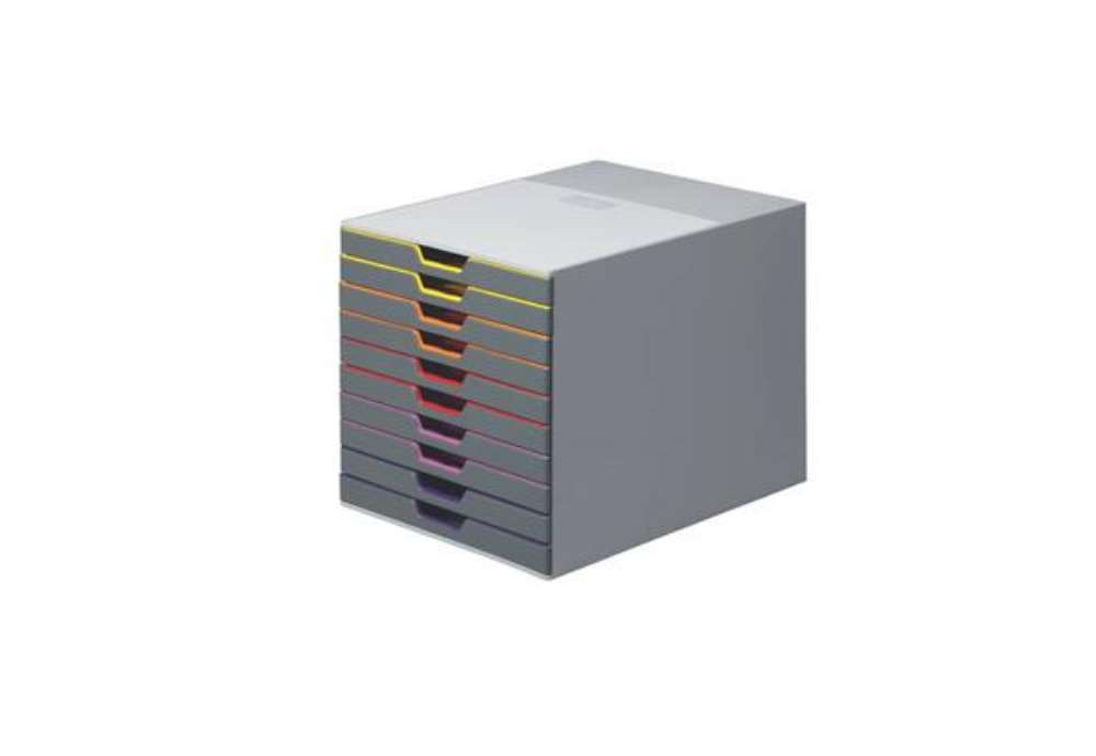 Immagine di Cassettiera in plastica di alta qualità VARICOLOR® Durable 10 cassetti 7610-27