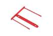 Immagine di Fastener con clip di chiusura passo 80 mm Fellowes rosso conf. 100 pezzi  0089602