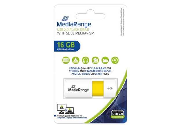 Immagine di Chiavetta USB 2.0 - 16 Gb Media Range giallo MR972