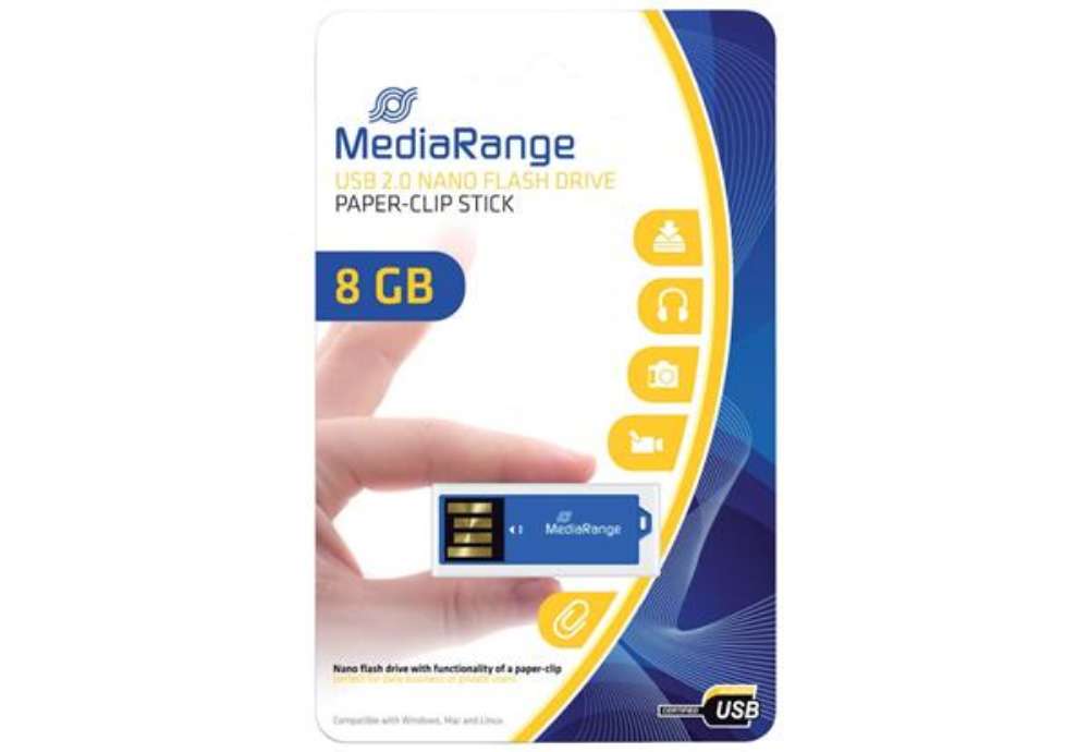 Immagine di Chiavetta USB 2.0 nano - 8 Gb Media Range blu MR975