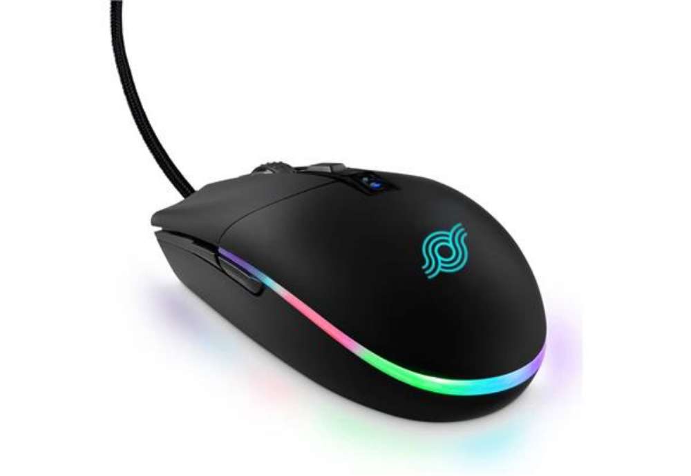 Immagine di Mouse ottico con cavo da gaming 6 pulsanti - retroilluminazione RGB in 10 colori Media Range nero -