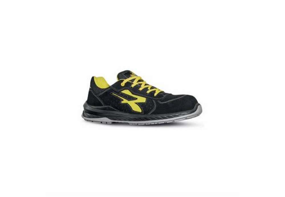 Immagine di Scarpe antinfortunistiche in pelle scamosciata Vortix S1P SRC ESD giallo-nere U-Power N° 43 - RI2066