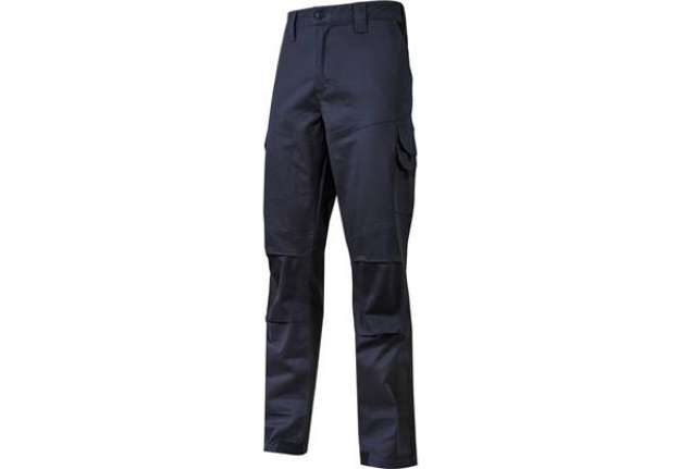 Immagine di Pantalone da lavoro in cotone elasticizzato Guapo blu U-Power taglia XXL - ST211WB-XXL