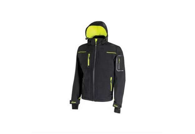 Immagine di Giacca impermeabile in Softshell Space Black Carbon U-Power taglia L FU187BC-L