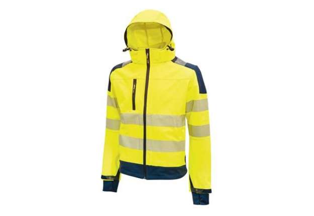Immagine di Giacca in tessuto Softshell Miky Yellow Fluo U-Power taglia XXL HL169YF-XXL