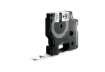 Immagine di Nastro in vinile per etichettatrice Rhino - colore nero/bianco Dymo 12 mm x 5,5 mt - 18444