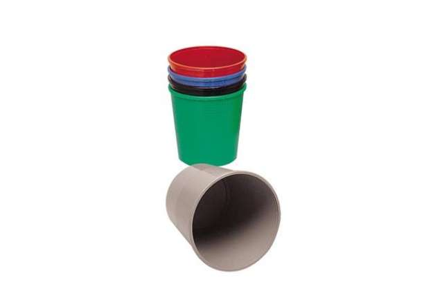 Immagine di Cestino gettacarte 15 lt - 295 mm x h. 325 mm Methodo grigio X851102