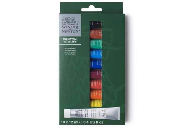 Immagine di Set tubetti colore ad olio per principianti Winsor&Newton colori assortiti - conf. 10 pezzi - 149070