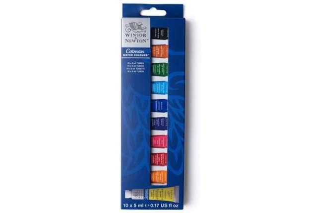 Immagine di Set tubetti acquerello Cotman Winsor&Newton- colori assortiti Conf. 10x5 ml  - 0390664