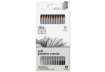 Immagine di Scatola in metallo da 12 matite in grafite - durezze assortite Winsor&Newton nero - 0490007