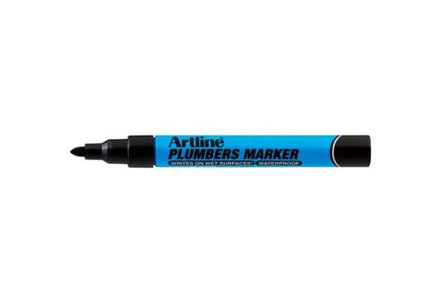 Immagine di Marcatore permanente Plumbers Artline - per idraulica - punta tonda 1,5 mm nero A PLM/N